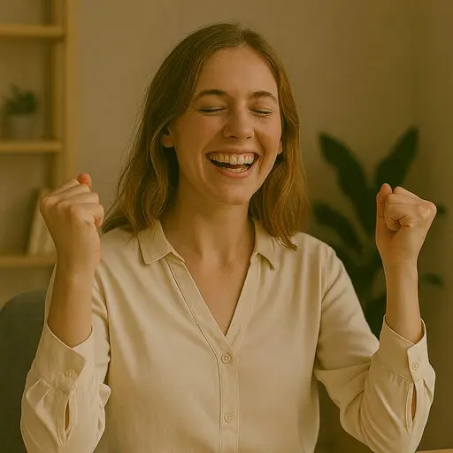 Woman Celebrating the wins