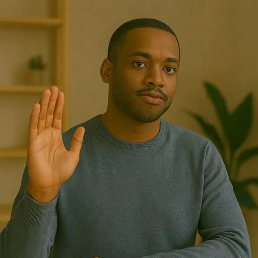 Man promising to do less