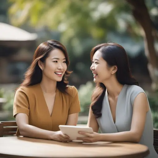 Two women speaking authenitcly