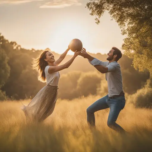 Young couple having fun together