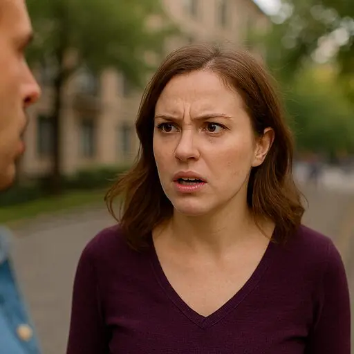 Woman losing her peace